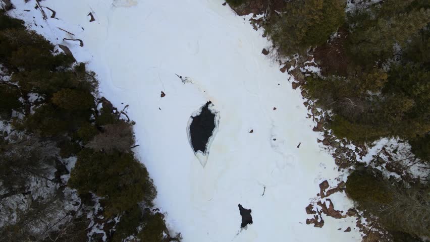 Aeria view Gooseberry during winter is just breathtaking, Minnesota.