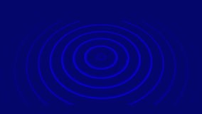 Abstract gradient blue color wave line animation. Technology Circle background seamless 4k video.