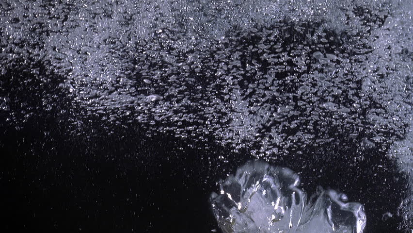 Abstract natural full-frame rising gas bubbles on blue background. Concept loop animation for cleaning and body care product backdrop packshot template, hydrogen power and pure drinking water showcase