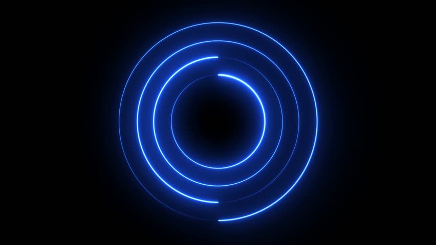 Neon circle line animation concept Royalty-Free Stock Footage #3460974921