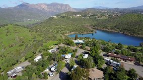 Lakeside, CA - Lake Jennings - Drone Video  Aerial Video of Lake Jennings is a water supply reservoir in San Diego County, California. It is located in the Cuyamaca Mountains.