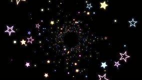 Looped cartoon stars in the dark animation. - Powered by Shutterstock - Get 15% off with code: PIKWIZARD15