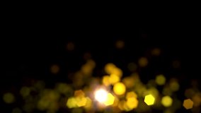Gold Silver White Hexagonal Lens Bokeh Lights Looping Animation