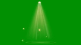 Stage lights top quality animated green screen, Easy editable green screen video, high quality vector 3D illustration. Top choice green screen background