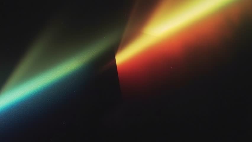 Prism Rainbow Abstract Lightleaks black background Looping Animation Vintage Grunge Texture Royalty-Free Stock Footage #3461410397