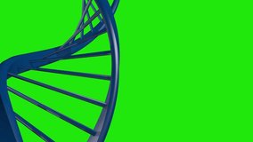 DNA high Resolution animated video green screen 4k, Abstract technology, science, engineering artificial intelligence, Seamless loop 4k video, 3D Animation, Ultra High Definition 4k video. 