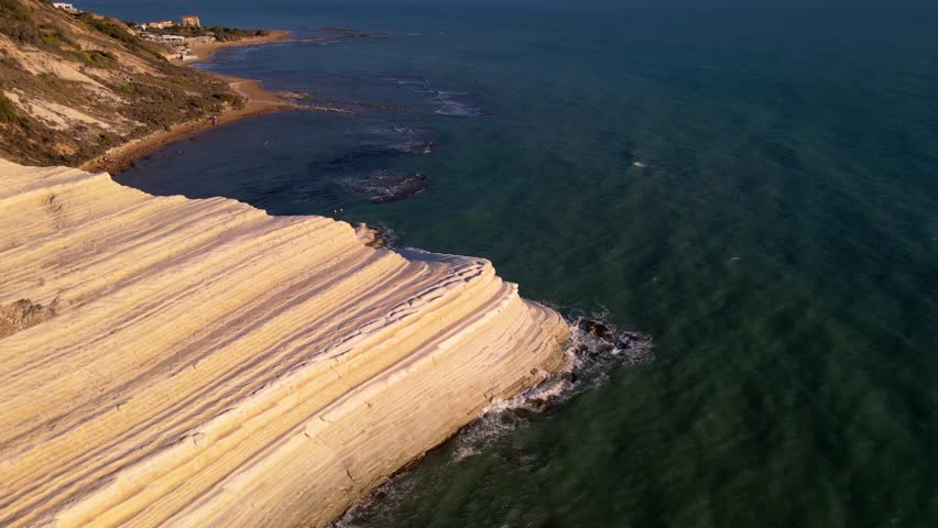 Scala dei Turchi Stair of the Turks, Sicily Italy, Scala dei Turchi. A rocky white cliff on the coast of Realmonte, near Porto Empedocle, southern Sicily, Italy. Europe, white cliffs at sunset