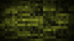 Animated Dark yellow abstract geometric shapes technology background, grid texture tech background
