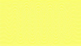Animated yellow and white wavy stripes minimal background, stripes water wave motion