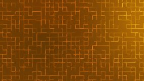 Animated Dark orange abstract geometric shapes technology background, grid texture tech background
