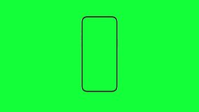 3d Cellphone with Green Screen Isolated on Chroma Key Background. Mockup Animation of Phone with Chromakey Display. Slide Rotate Smartphone Render on Bright Background. Mock up Telephone Technology 4k - Powered by Shutterstock - Get 15% off with code: PIKWIZARD15