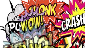 Comic bubble speech retro pop art style animated background - Powered by Shutterstock - Get 15% off with code: PIKWIZARD15
