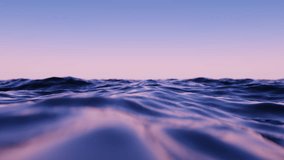 Wave sea beach and blue sky abstract background. Nature and summer concept. 3d render.	