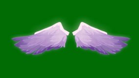 Angel wings top Resolution animated green screen video 4k, Abstract technology, science, engineering artificial intelligence, Seamless loop 4k video, 3D Animation, Ultra High Definition 4k video. 