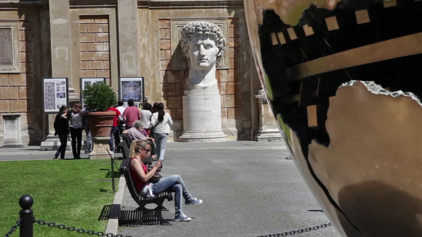 ROME - CIRCA MAY 2012: Head of Augustus seen from Sphere Within Sphere