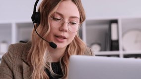 Customer Assistance Operator Working In Office