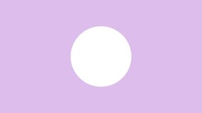 Simple 60 Seconds Countdown Timer on a Purple Pastel Background, Animated Video.  Moving Circle on Light Violet Backdrop, Sixty Seconds Countdown Motion Graphics for Video Channel, Live Stream