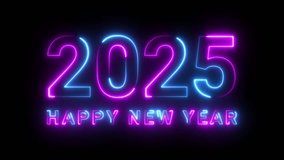 2025 happy new year 2025 animated text new year 2025 neon - Powered by Shutterstock - Get 15% off with code: PIKWIZARD15