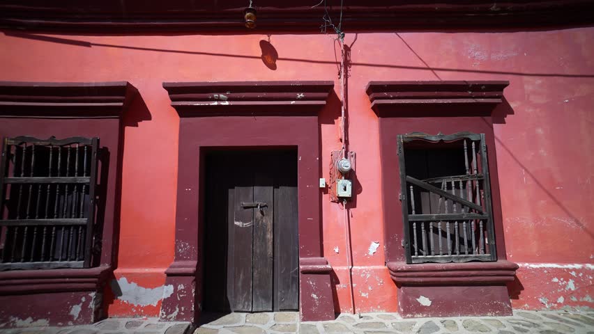 Old buildings in the old town of San Antonio in La Paz Municipality in the Mexican state of Baja California Sur, located near El Triunfo