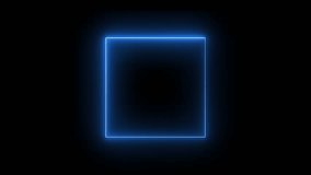 Neon line frame animation. Abstract moving neon square, rectangle frame animation on black background. - Powered by Shutterstock - Get 15% off with code: PIKWIZARD15