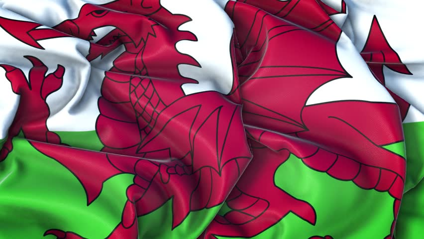 Wales Flag Zoom in Very Realistic Royalty-Free Stock Footage #3462748707