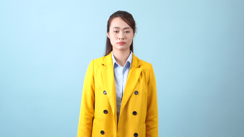 The Asian girl pointed and looked up
