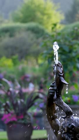 Canada Victoria 10.10.2023 fountain The famous gardens of Butchert on Victoria Island. Canada. The Butchart Gardens