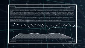 Animation of digital data processing over grid on dark background. Global connections, computing and data processing concept digitally generated video. - Powered by Shutterstock - Get 15% off with code: PIKWIZARD15
