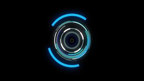 Animation of blue and white circular scanner processing on black background. Connection, data, processing, digital interface and communication, digitally generated video. - Powered by Shutterstock - Get 15% off with code: PIKWIZARD15