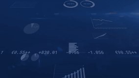 Animation of financial data processing over dark background. Global finance, business, connections, computing and data processing concept digitally generated video. - Powered by Shutterstock - Get 15% off with code: PIKWIZARD15