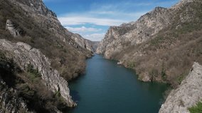 Aerial view of Matka Canyon in Macedonia