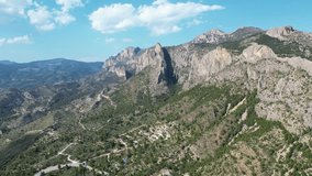Spanish mountains near Canelobre Caves in Alicante.