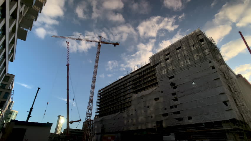 Turfmarkt city street construction site in The Hague