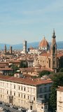 Cityscape of Florence. Vertical video