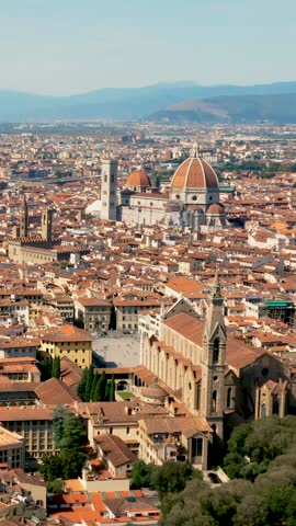 Cityscape of Florence. Vertical video