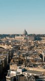 Aerial view of Vatican and St. Peter's Basilica. Vertical video