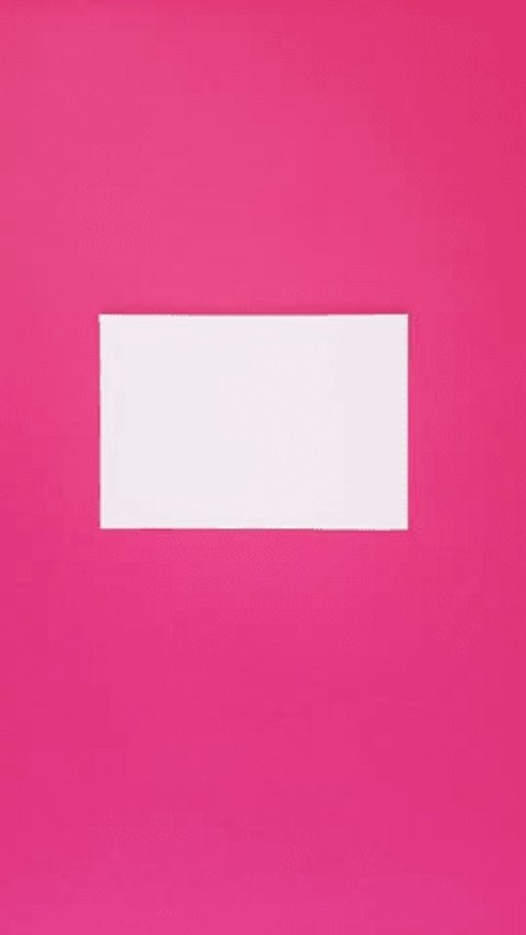 Blank sheet of white paper appears on pink background and disappears. Vertical Stop motion animation. స్టాక్ వీడియో