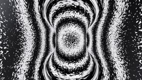 Black and white abstract optical illusion waves loop animation