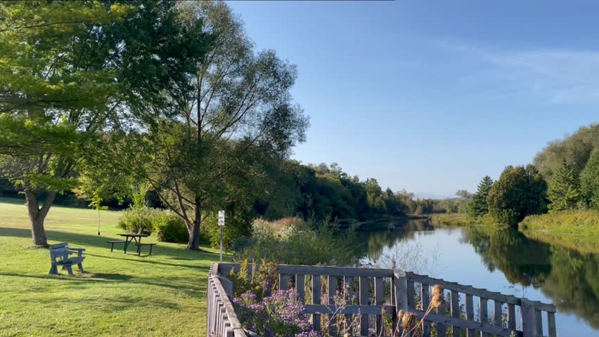 Dam Mill Pond in Millbrook, Ontario