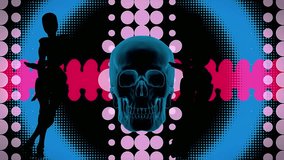 Blue Skull Dance: Pink And Black Vibes