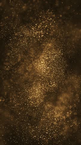 vertical video - abstract background with glittering shiny gold particles and shallow depth of field. This luxury glittering golden motion background animation is full HD and a seamless loop.