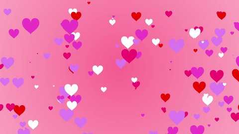 4k Heart Shape Animation Moving Falling Stock Footage Video (100% ...