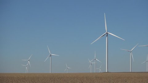 Wind Farm Power Generators Modern Technology in Ecological Energy Production