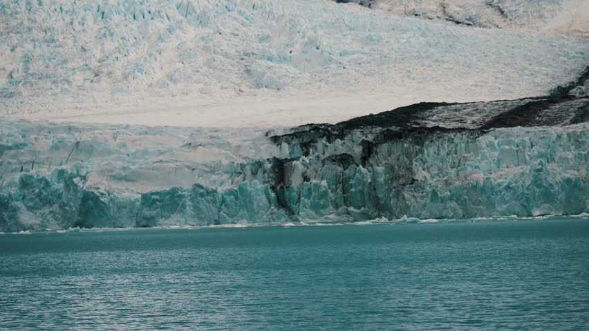 Panorama Of Glaciers In Argentino Lake In Patagonian Province Of Santa Cruz, Argentina. - wide shot Royalty-Free Stock Footage #3463727171