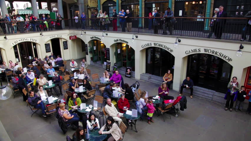 LONDON - OCTOBER 10, 2011: People at Covent Garden in the daytime