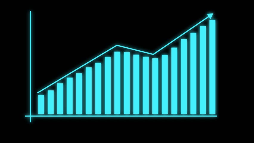 Business growth concept . graph with rising up arrow and bar stats,Financial data and diagrams showing a steady increase in profits.