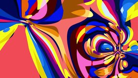 Colorful Fluid and Psychedelic Video for Summer Music
