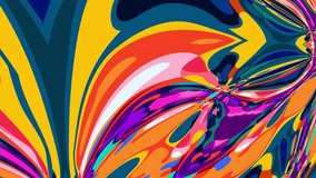 Colorful Fluid and Psychedelic Video for Summer Music
