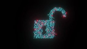A digital art depiction of a padlock in a glitch style, symbolizing cybersecurity, hacking, and data protection. - Powered by Shutterstock - Get 15% off with code: PIKWIZARD15