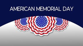 Memorial Day Bunting with USA Flag and Text - Powered by Shutterstock - Get 15% off with code: PIKWIZARD15